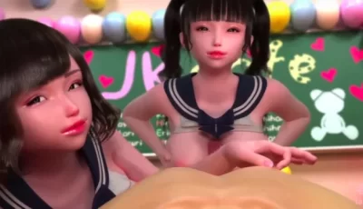高质量3D制作  playroom  3位美少女共同服侍  体验多人的快乐