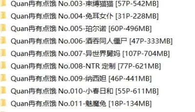 [转载搬运] Quan冉有点饿 13套 [603p+4.95G][百度盘]