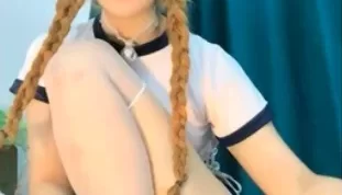 [转载搬运] 麻花辫美女 白丝美腿 美臀假屌骑坐套弄11.3-61 [1v+2.9G][百度盘]