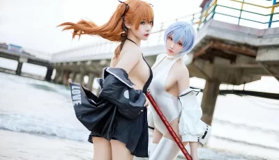 [转载搬运] 【COSPLAY】[瓜希酱 & Momoko葵葵] 明日香 & 绫波丽 (EVA) 双厨狂喜 [62P+600M][百度盘]